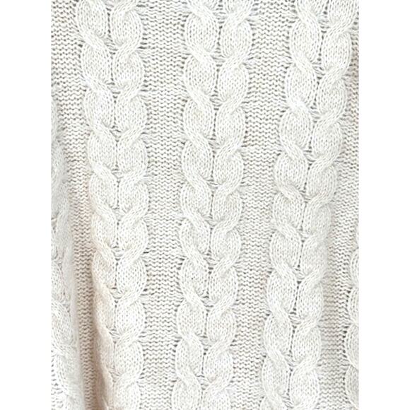 Joe’s Jeans Ruffle Sleeve Cable Knit Turtleneck Sweater – Size Large - Picture 3 of 6